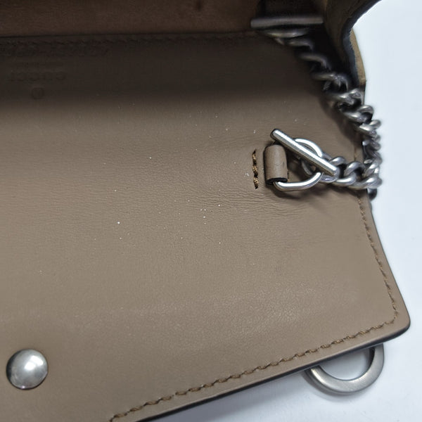 Dionysus Super Mini Monogram Coated Canvas Beige