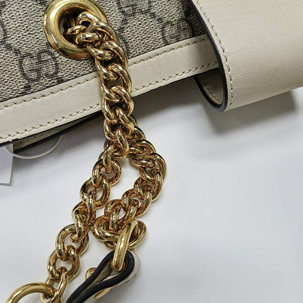 Padlock Small Monogram Coated Canvas Beige