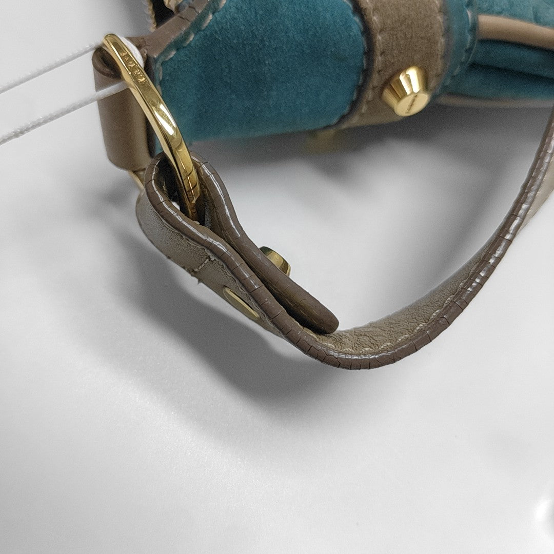 Suede Shoulder Bag Blue