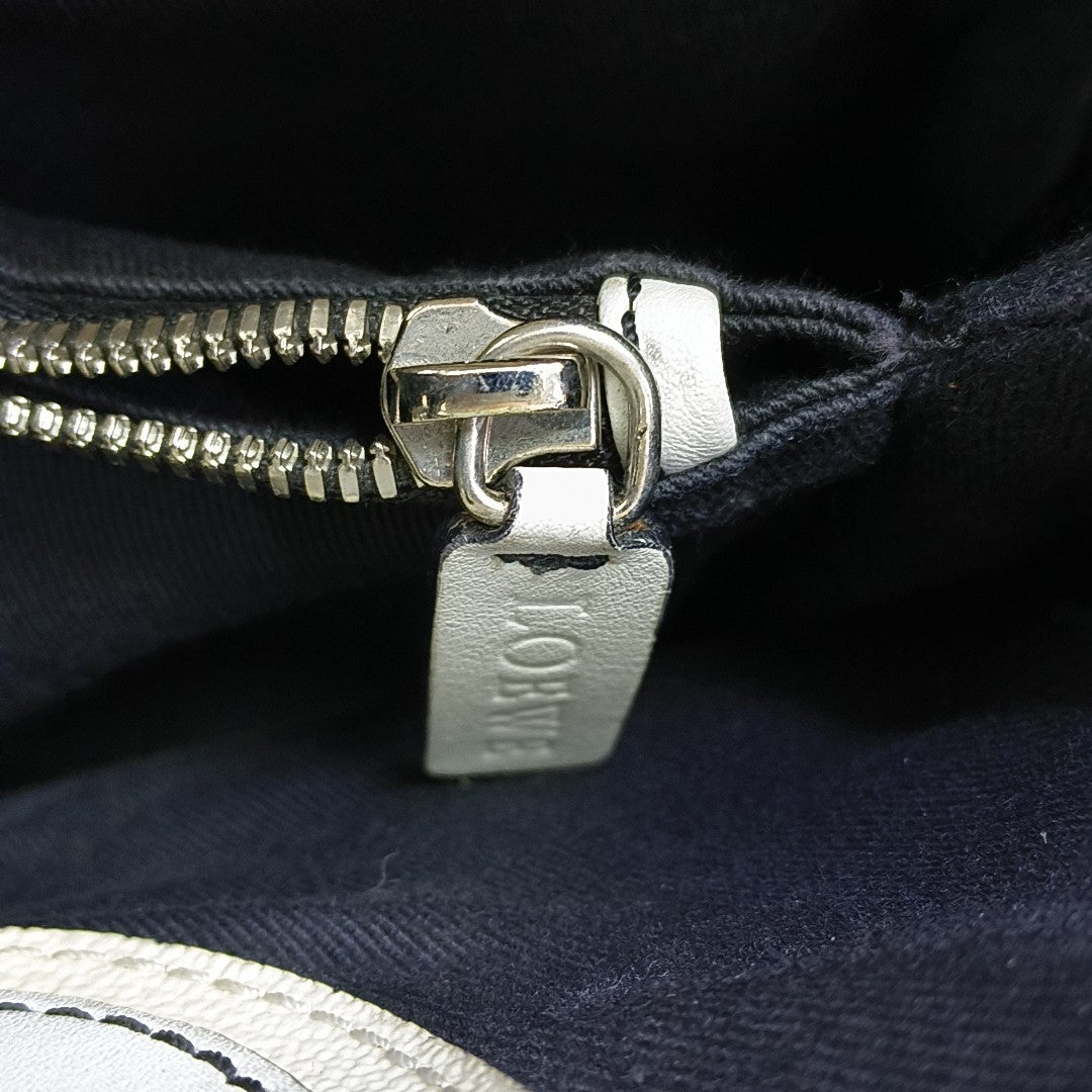 Monogram Calfskin Shoulder Bag White