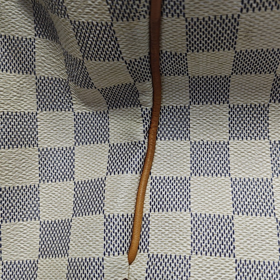 TOTALLY MM Damier Azur Coated Canvas White