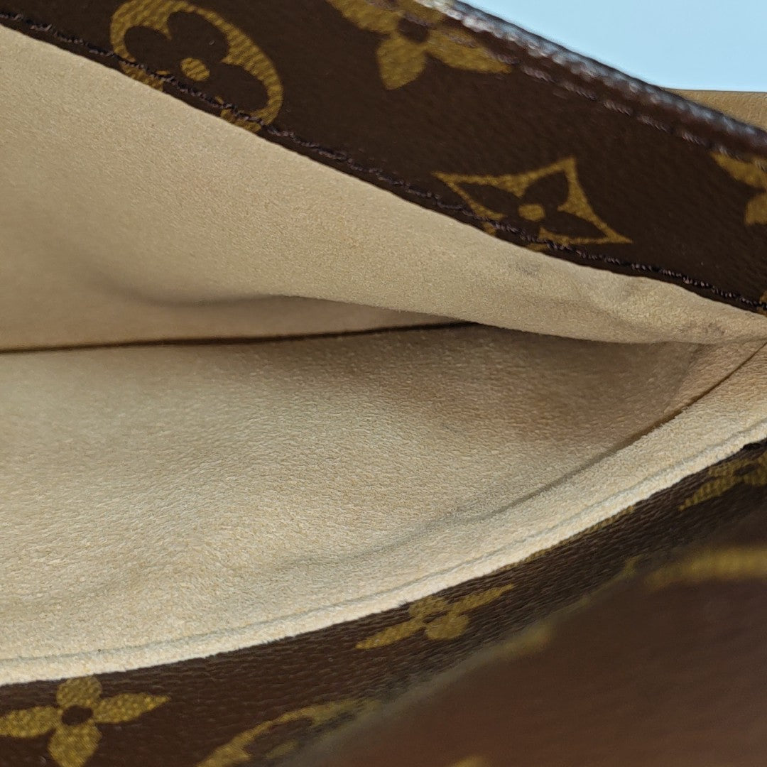 BEVERLY MM Monogram Coated Canvas Brown