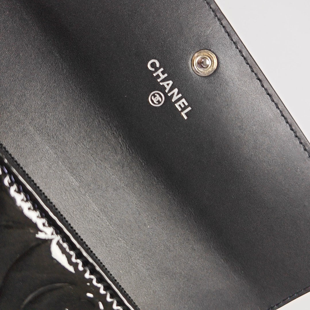 Patent Leather Wallet Black