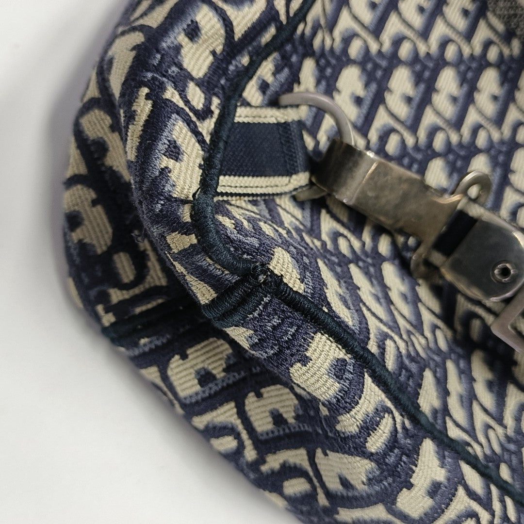 Oblique Canvas Backpack Blue