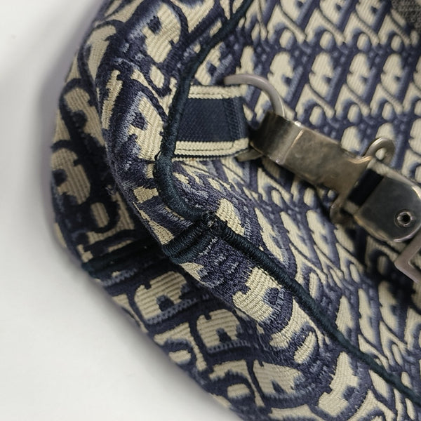 Oblique Canvas Backpack Blue