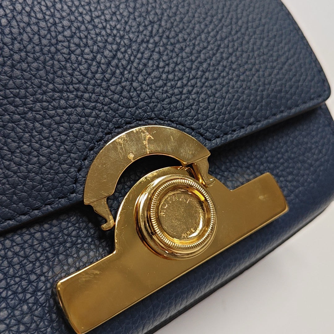 Calfskin Shoulder Bag Mini Blue