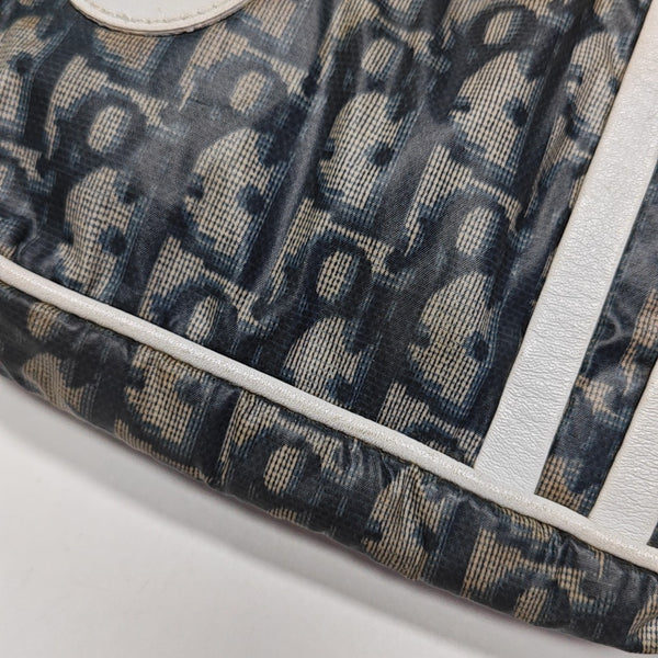 Oblique Fabric Belt Bag Blue