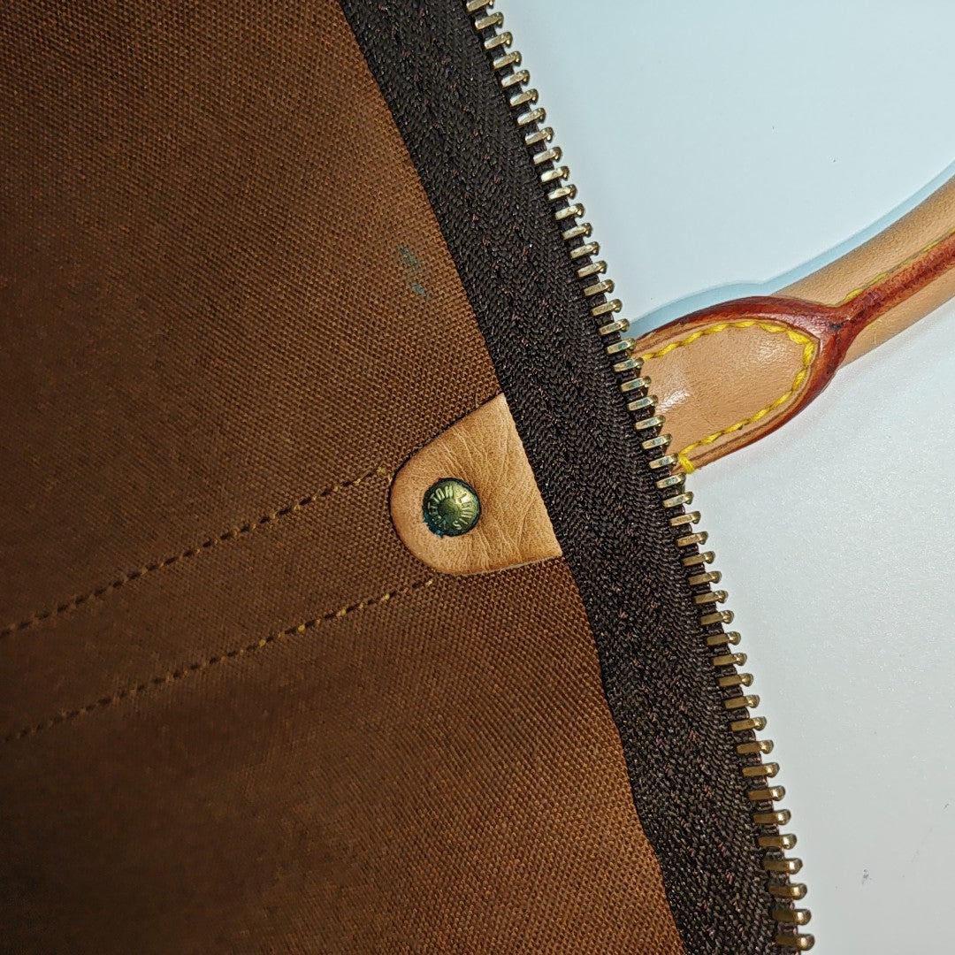 KEEPALL 45 Monogram Coated Canvas Brown