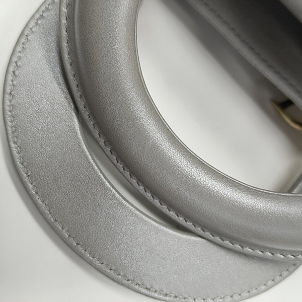 Lady Dior Mini Cannage Lambskin Gray