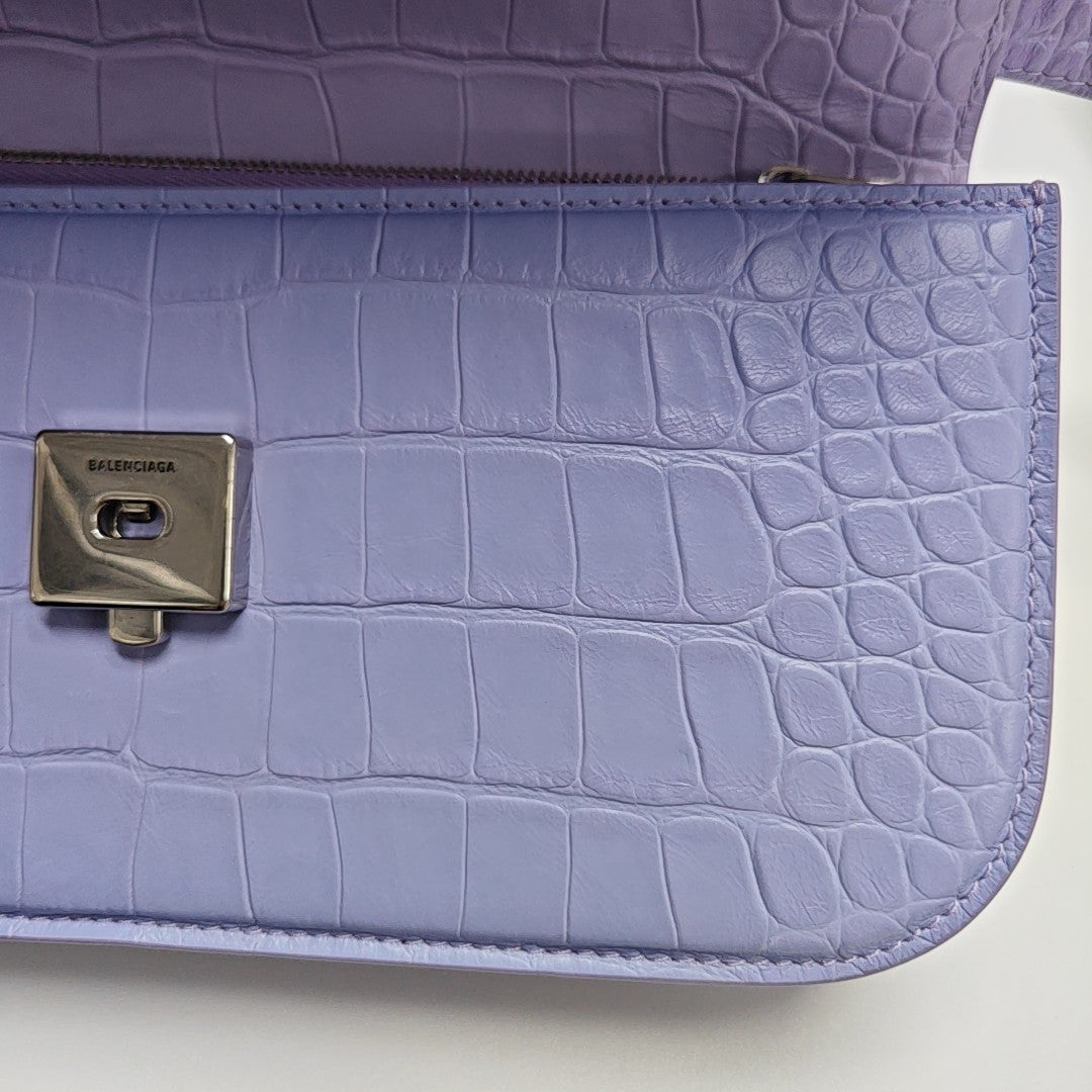 Calfskin Shoulder Bag Purple
