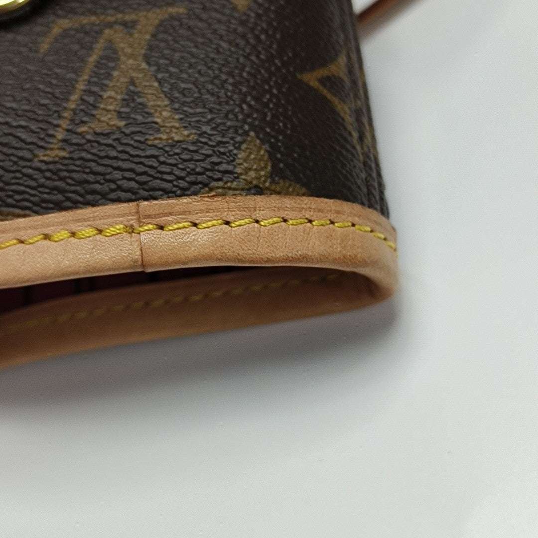 NEVERFULL MM Monogram Coated Canvas Brown
