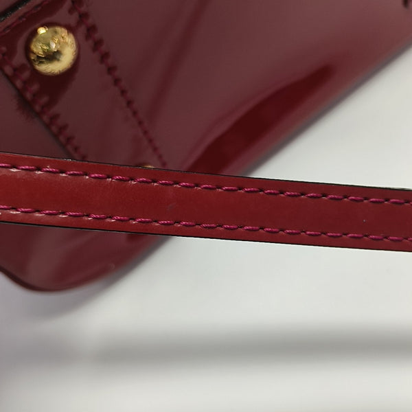 ALMA BB Monogram Patent Leather Red