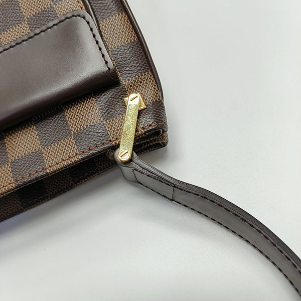 AUBAGNE Damier Ebene Coated Canvas Brown