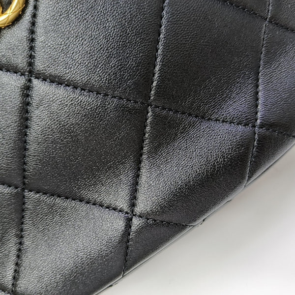 23K Quilted Lambskin Black