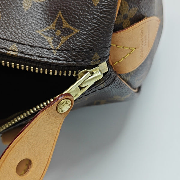 SPEEDY 30 Monogram Coated Canvas Brown