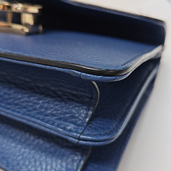 Interlocking G Small Calfskin Blue