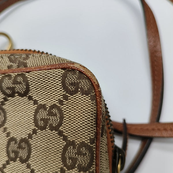 Monogram Canvas Shoulder Bag Beige