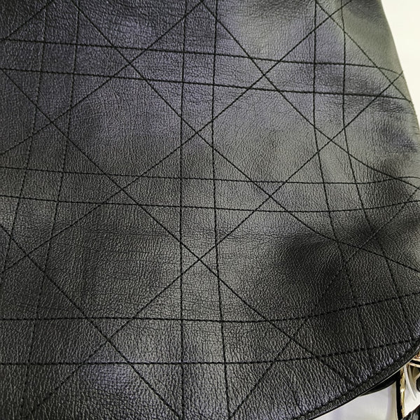 Diorly Medium Cannage Calfskin Black