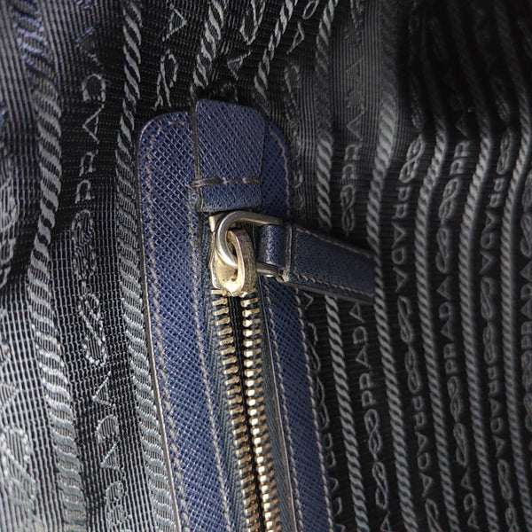 Calfskin Top Handle Bag Blue