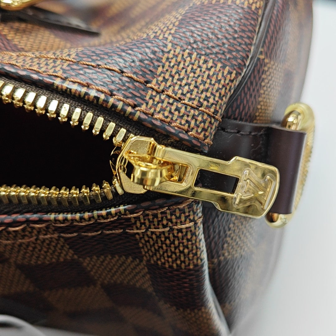 SPEEDY 25 Damier Ebene Coated Canvas Brown