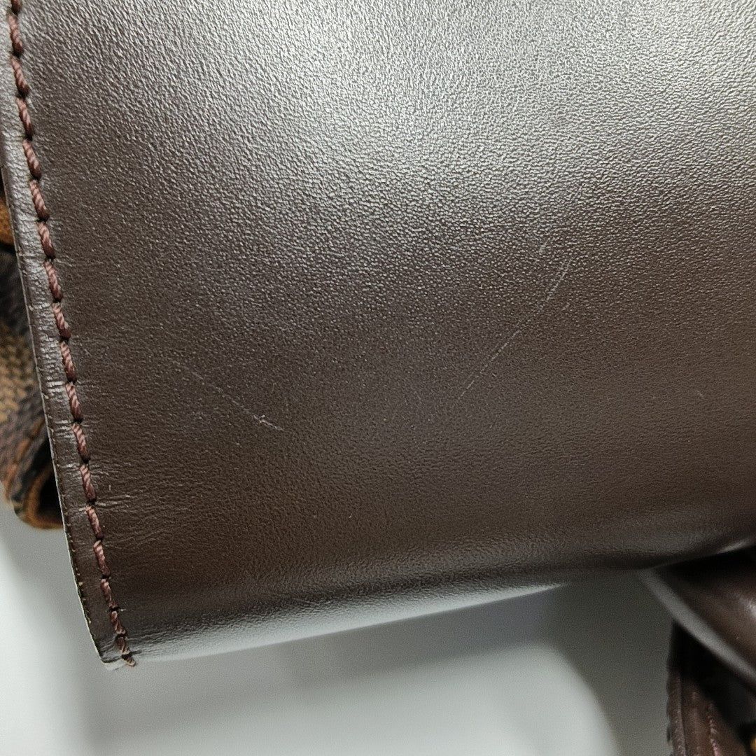 SOHO Damier Ebene Coated Canvas Brown