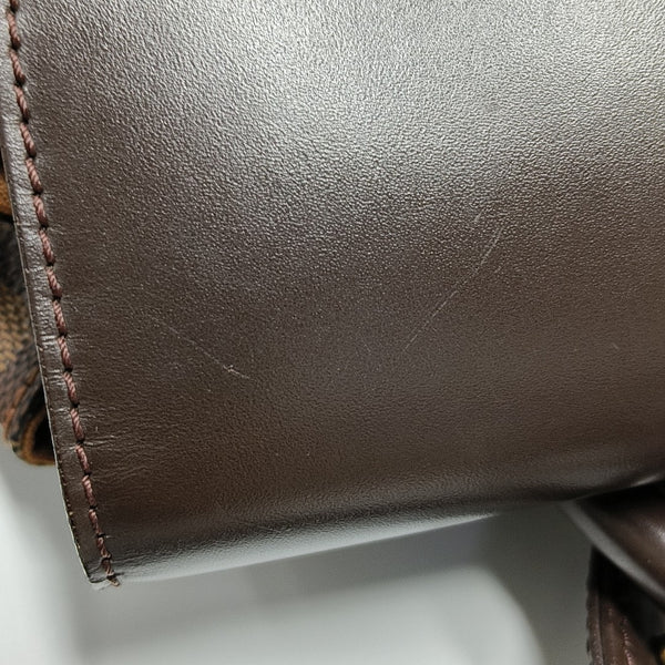 SOHO Damier Ebene Coated Canvas Brown