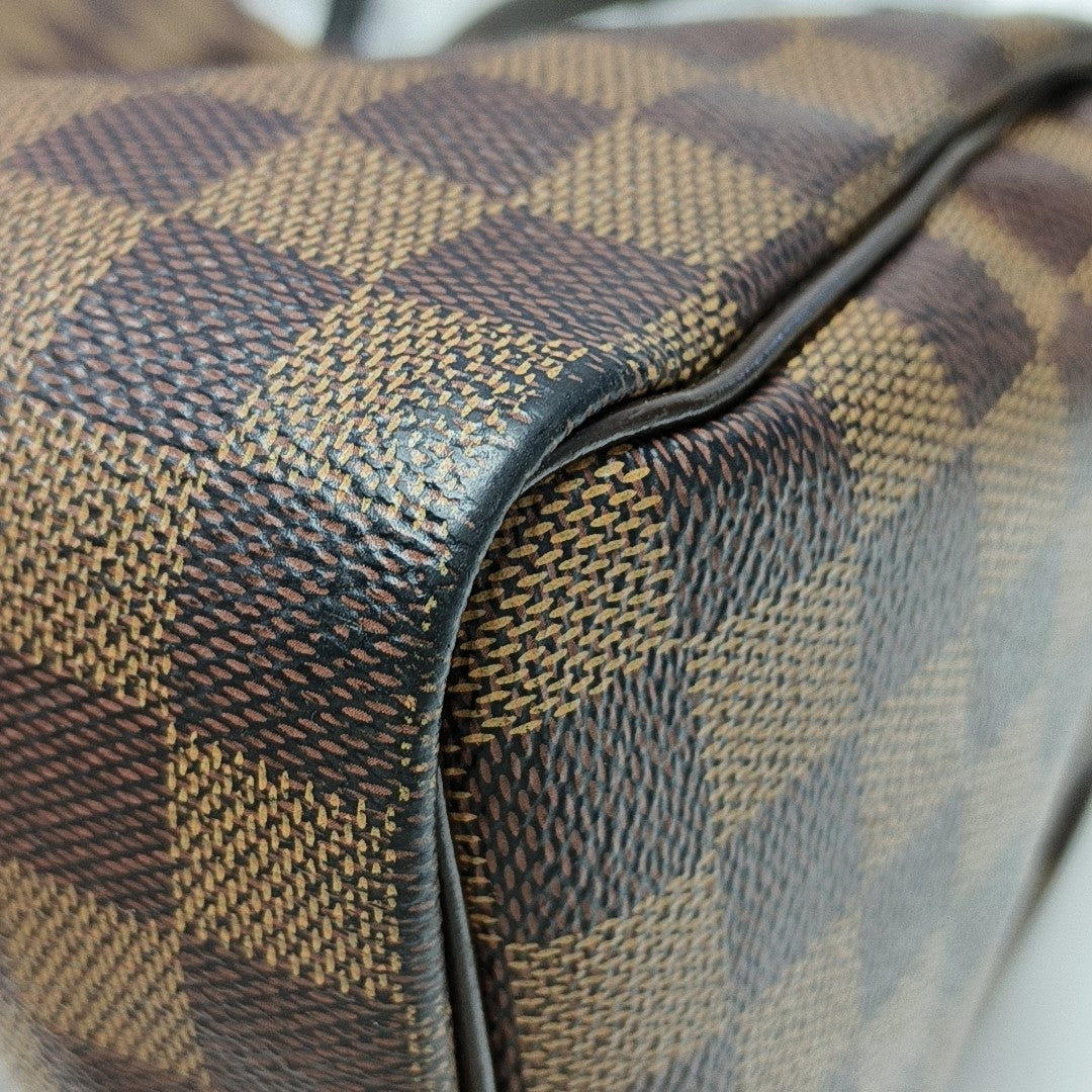 SPEEDY 25 Damier Ebene Coated Canvas Brown