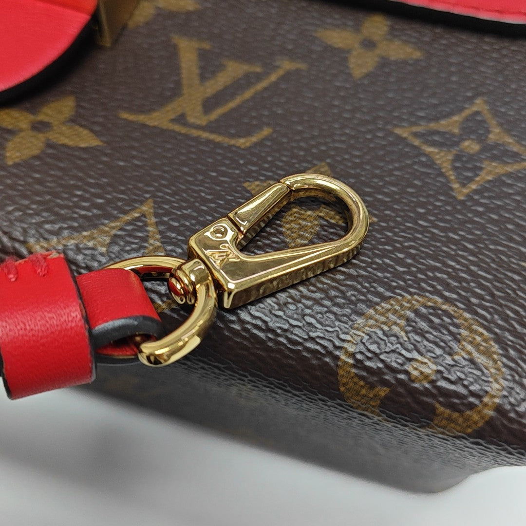 LOCKY BB Monogram Coated Canvas Red