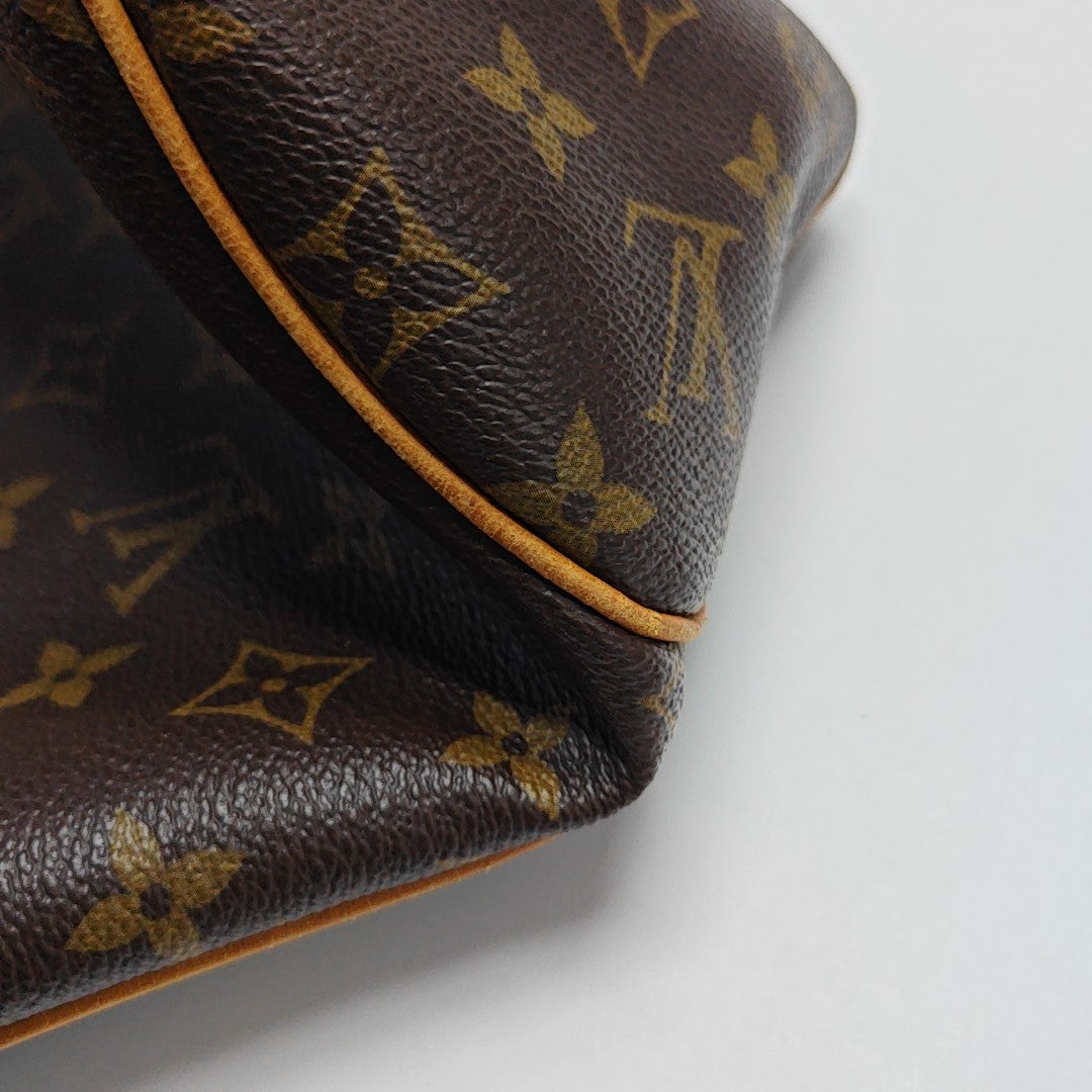 Monogram Coated Canvas Top Handle Bag Brown