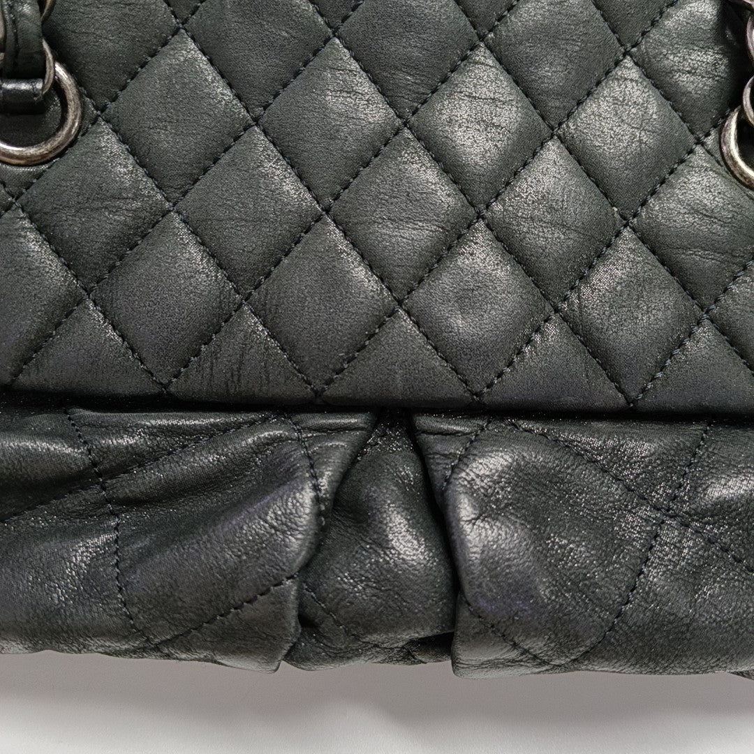 IRIDESCENT Quilted Calfskin Gray