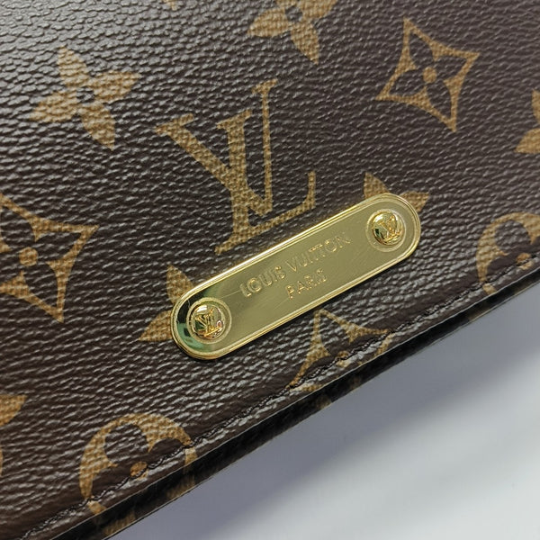Lily Monogram Coated Canvas Brown