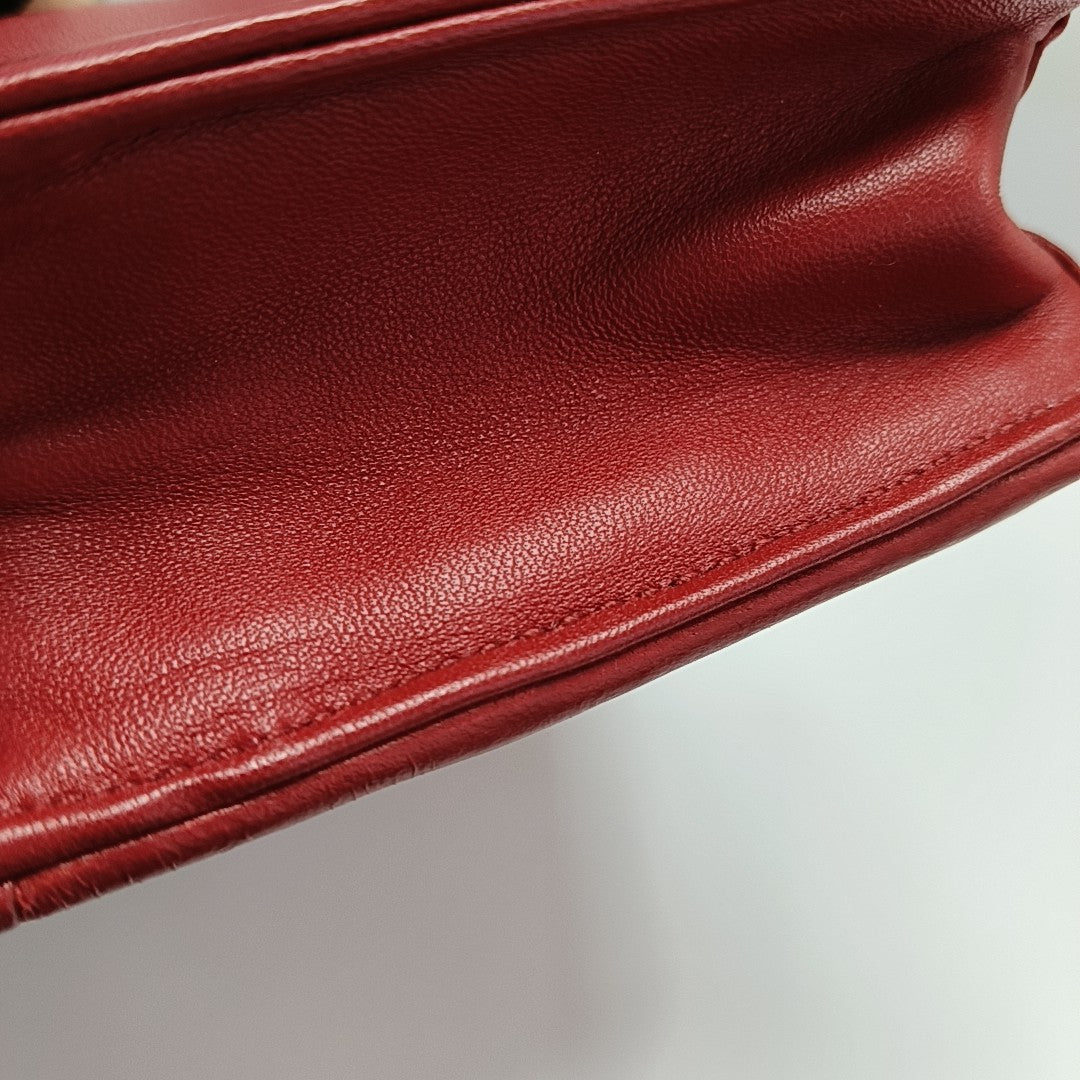Mini Bag Quilted Lambskin Red