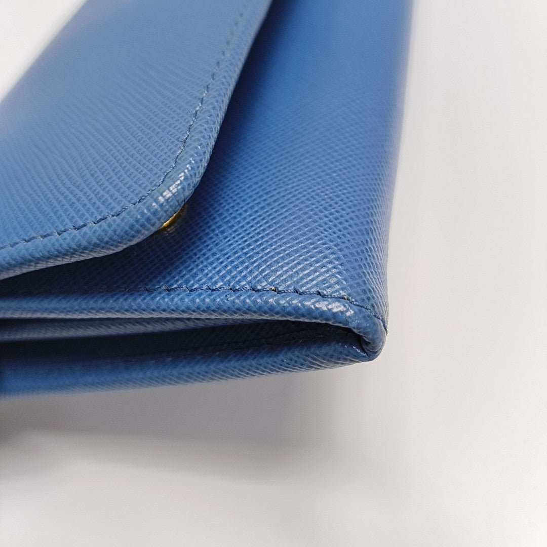 Leather Wallet Blue