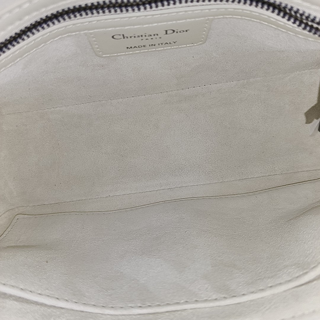 Diorcamp Small Cannage Calfskin White