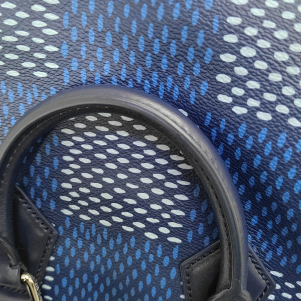 SPEEDY 25 Damier Coated Canvas Blue