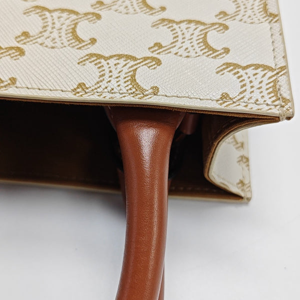 CABAS CELINE Mini Coated Canvas White