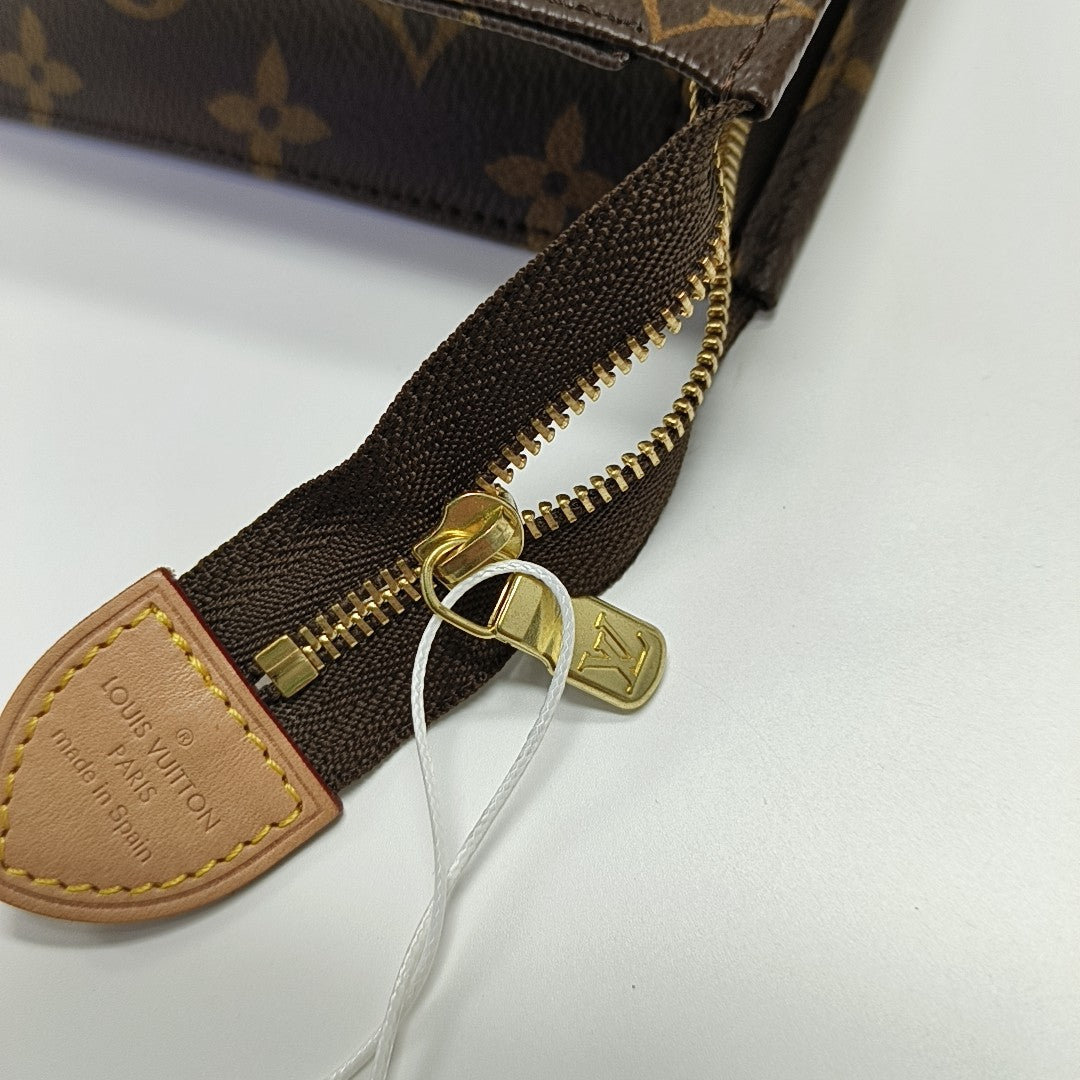 TOILET POCKET 19 Monogram Coated Canvas Brown