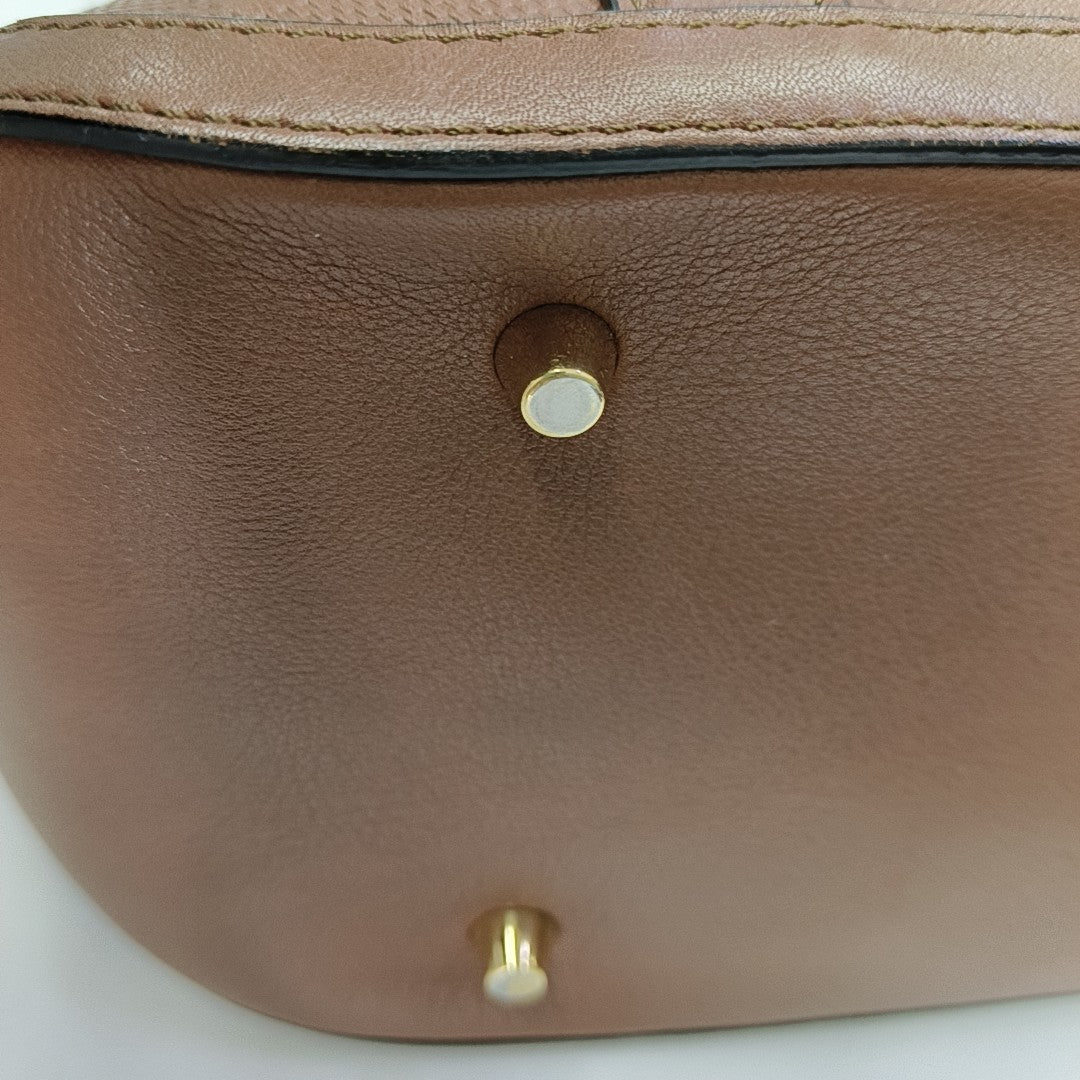 Calfskin Shoulder Bag Brown