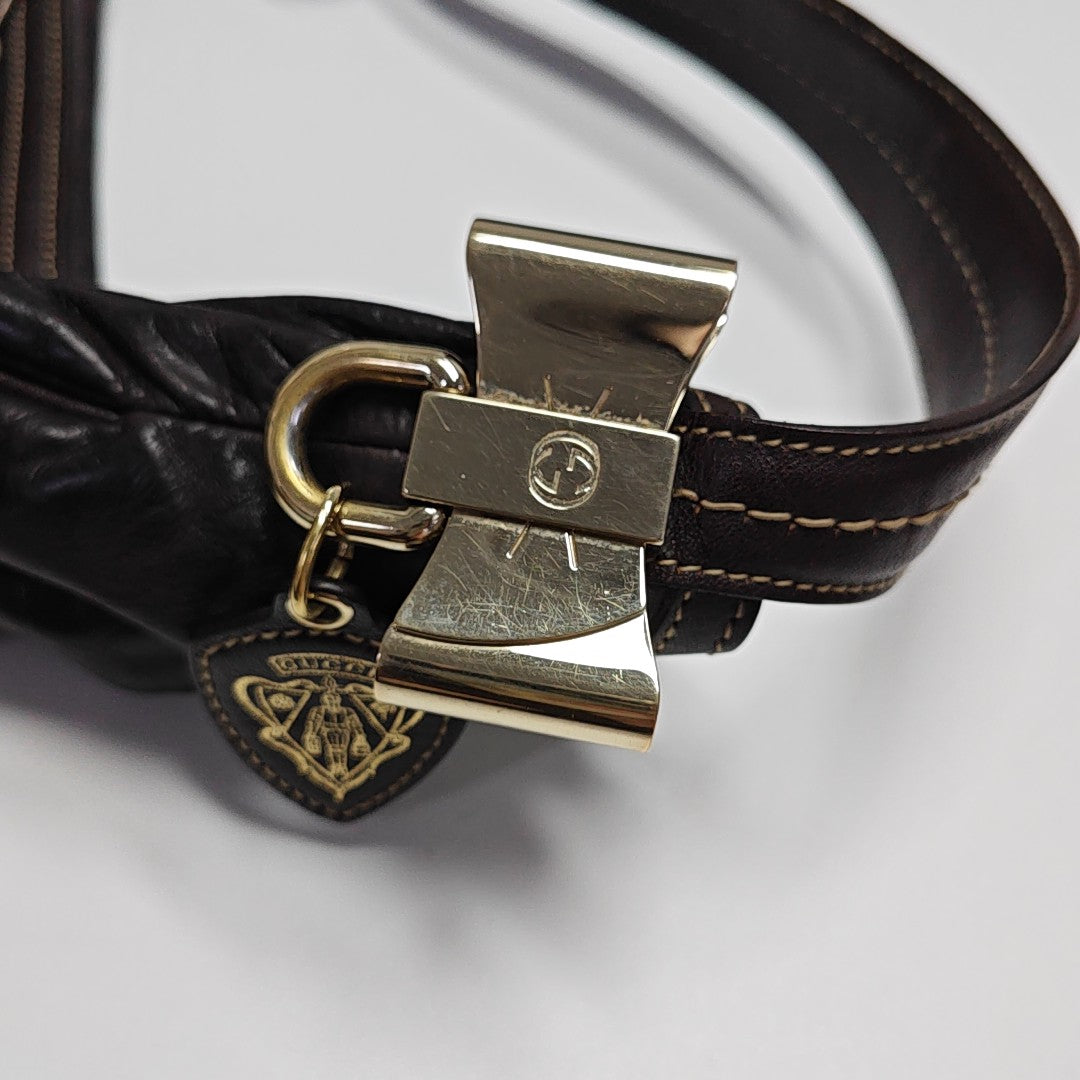 Calfskin Shoulder Bag Brown