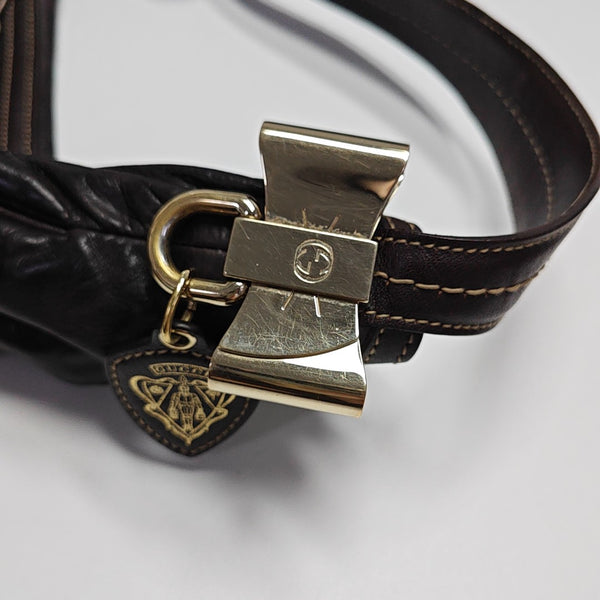 Calfskin Shoulder Bag Brown