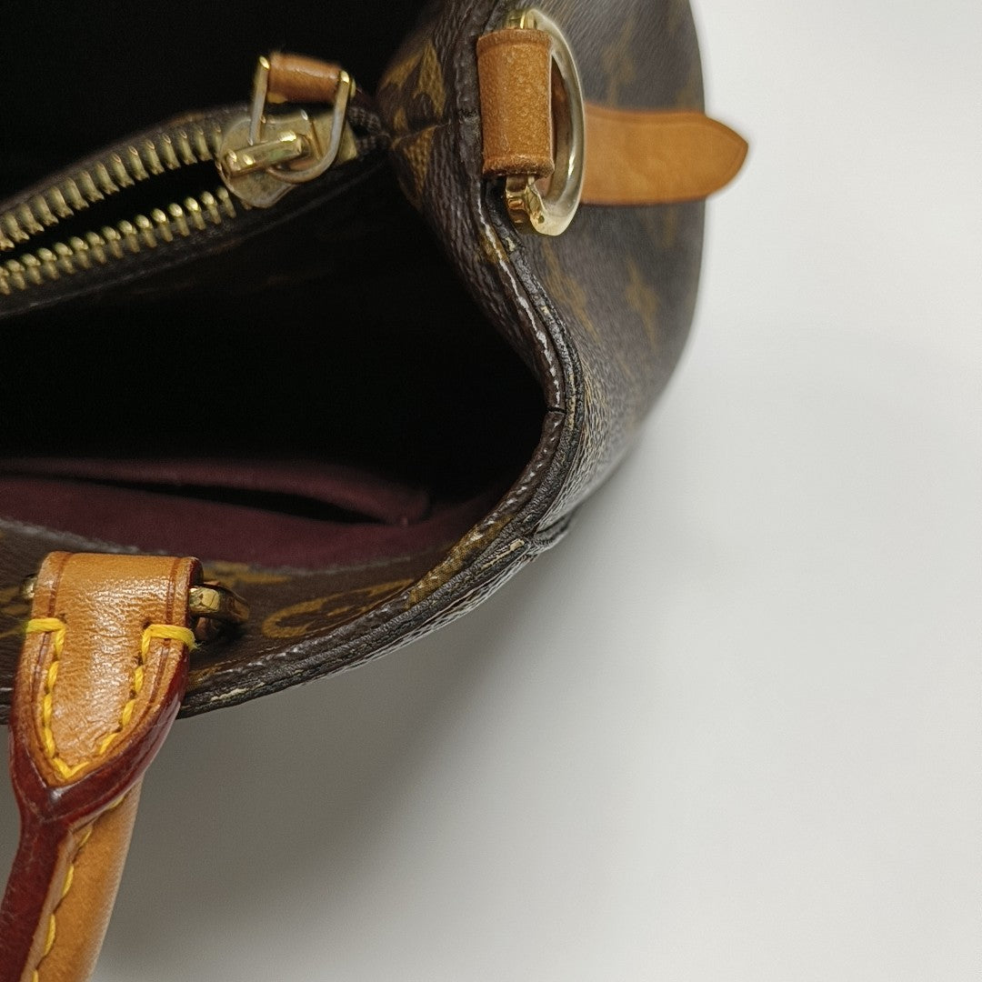 MONTAIGNE BB Monogram Coated Canvas Brown