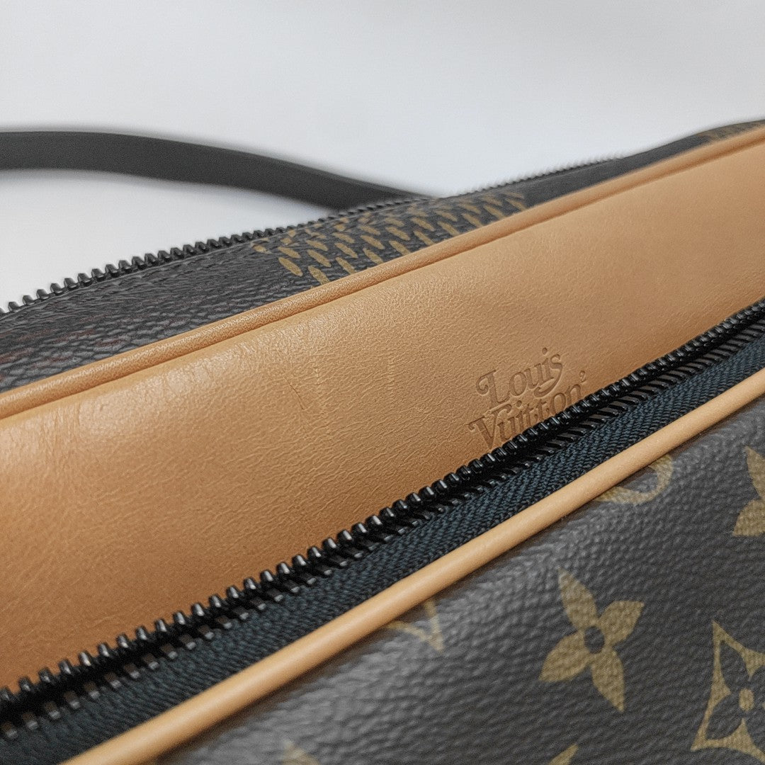 NIL Damier Ebene Calfskin Brown