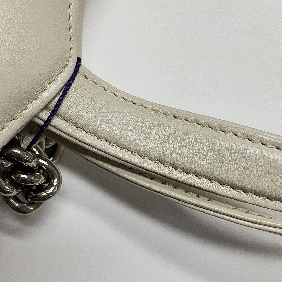 Calfskin Shoulder Bag White
