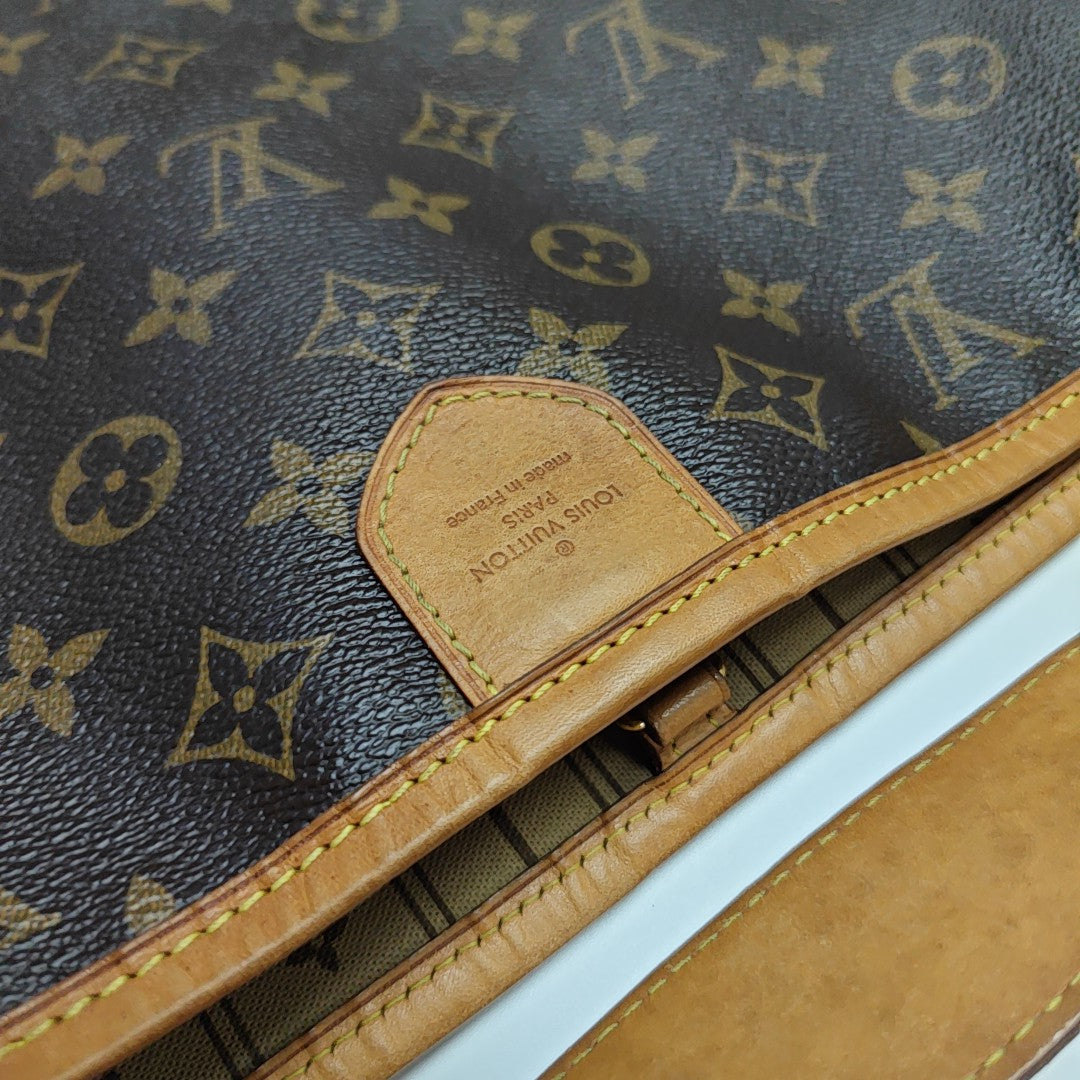 Monogram Coated Canvas Tote Bag Brown