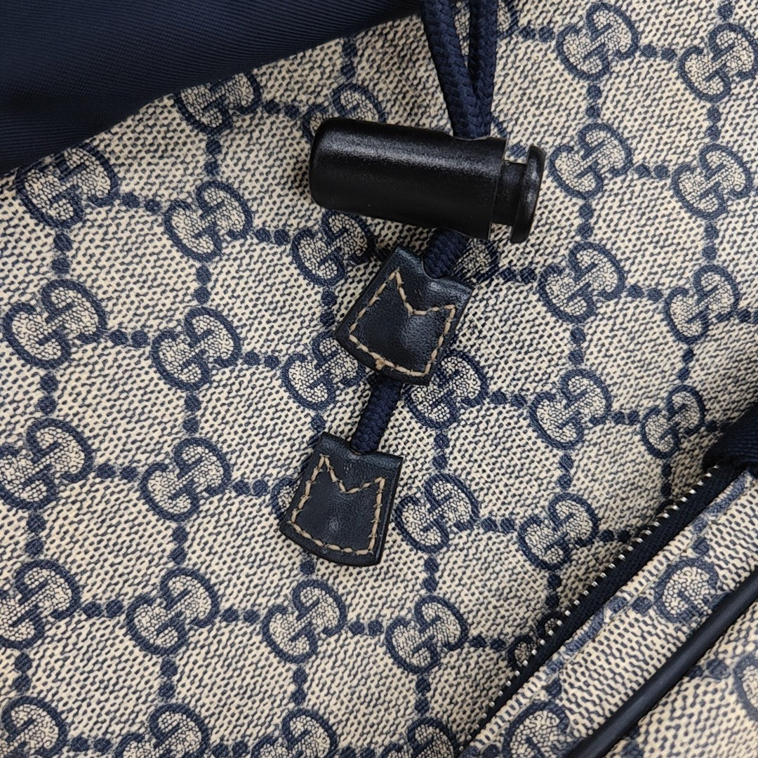 Monogram Coated Canvas Backpack Black