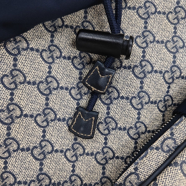 Monogram Coated Canvas Backpack Black