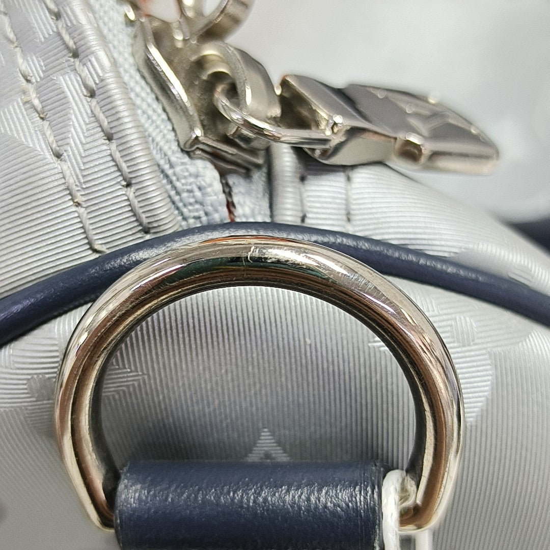 KEEPALL 50 Monogram Coated Canvas Silver