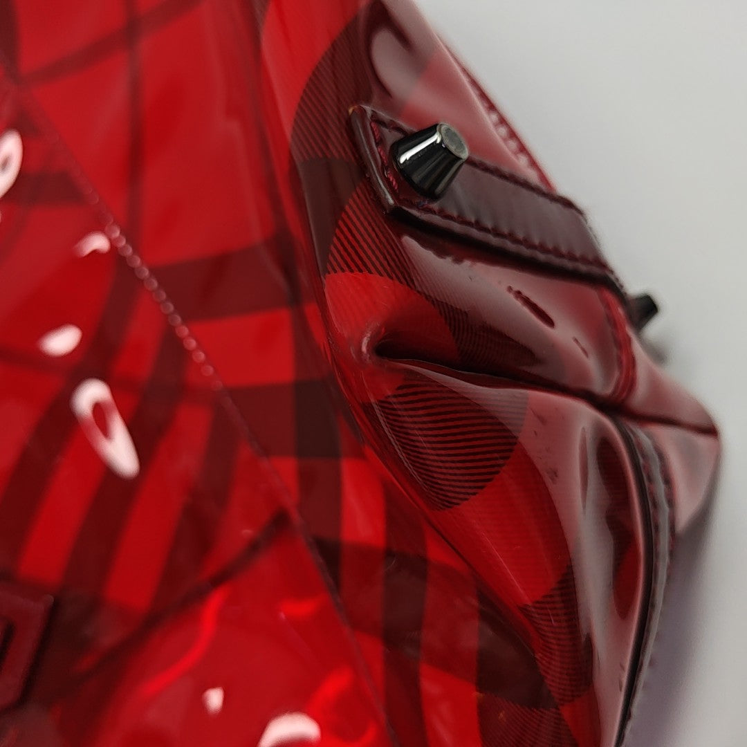 Plastic Tote Bag Red