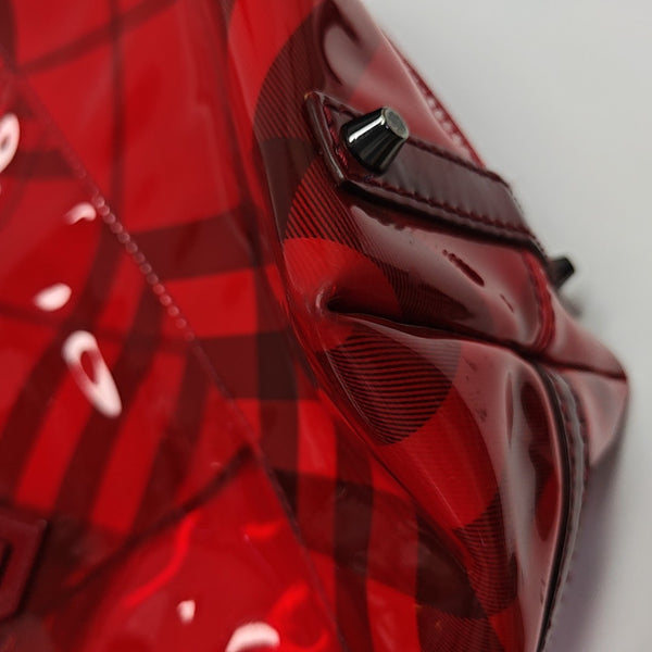 Plastic Tote Bag Red
