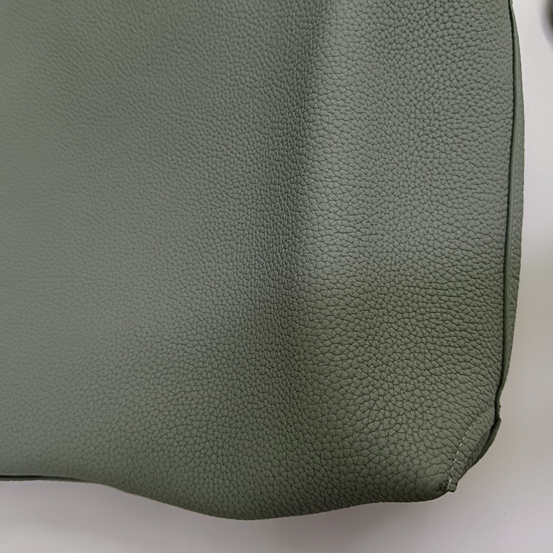 Leather Tote Bag Green